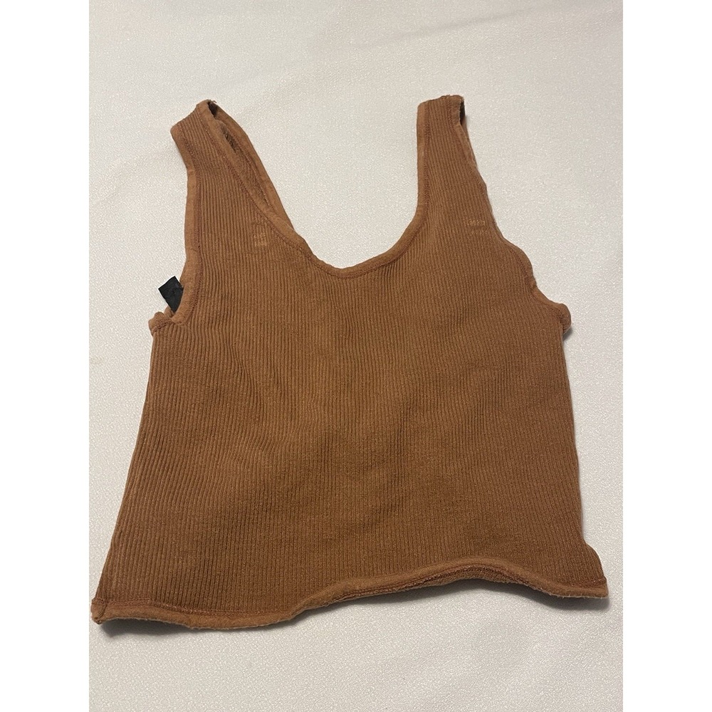 Out From Under Urban Outfitters‎ Rust Burnt Orange Ribbed Cropped Tank Top XS/S
